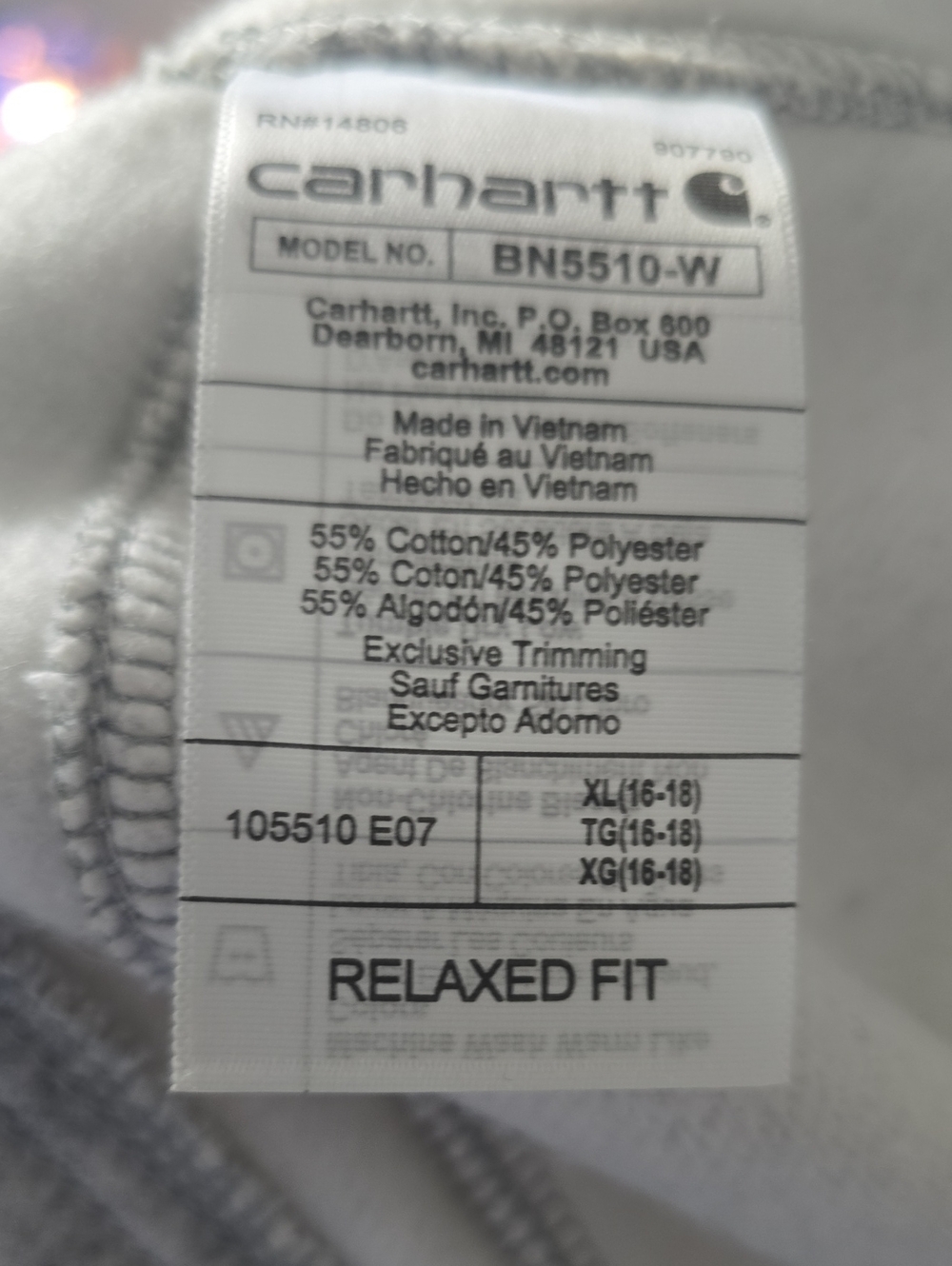 Womens Carhartt Relaxed Fit Fleece Joggers - Picture 7 of 7